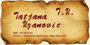 Tatjana Uzanović vizit kartica
